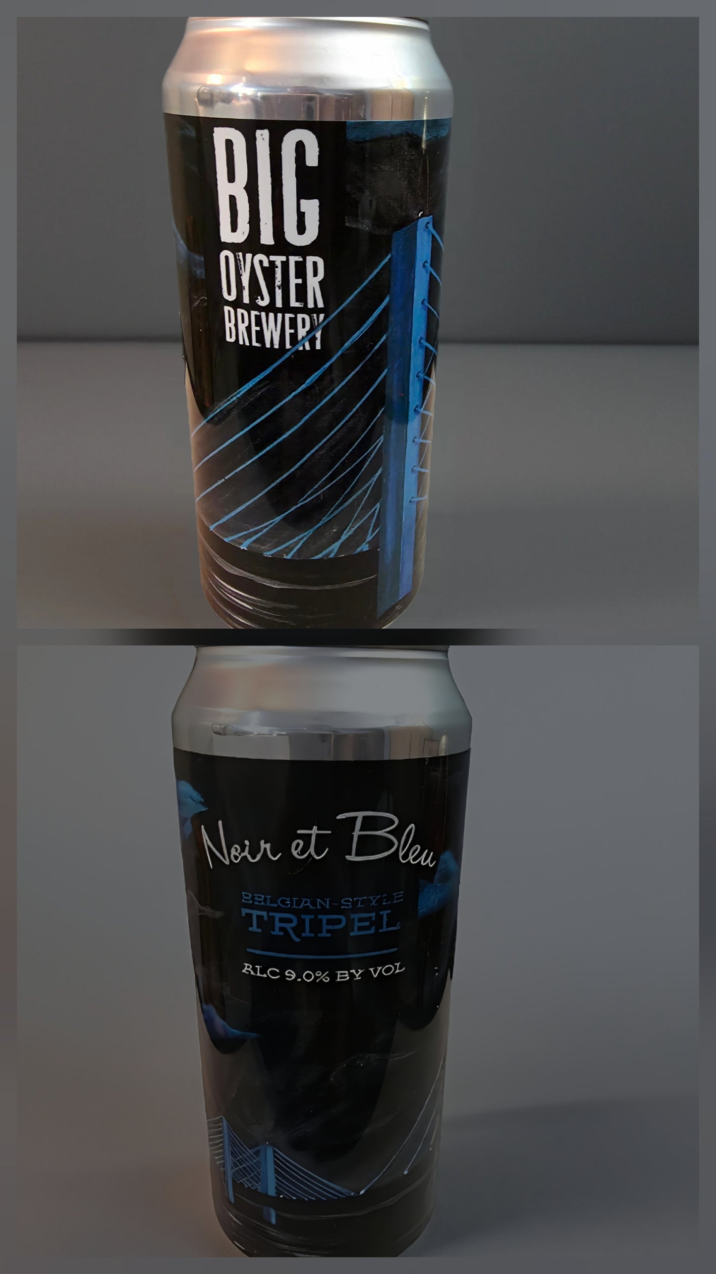 Big Oyster Noir et Bleu Can Candle