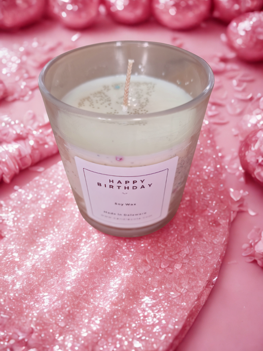 Happy Birthday 10oz Birthday Cake Scented Soy Wax Candle