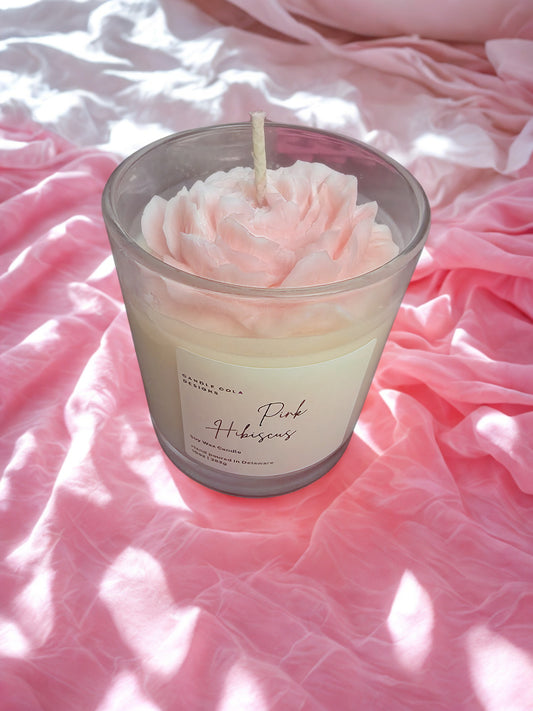 Pink Hibiscus Scented Candle