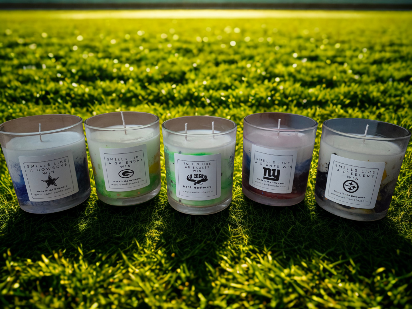 Smells Like A Football Win Custom Candle
