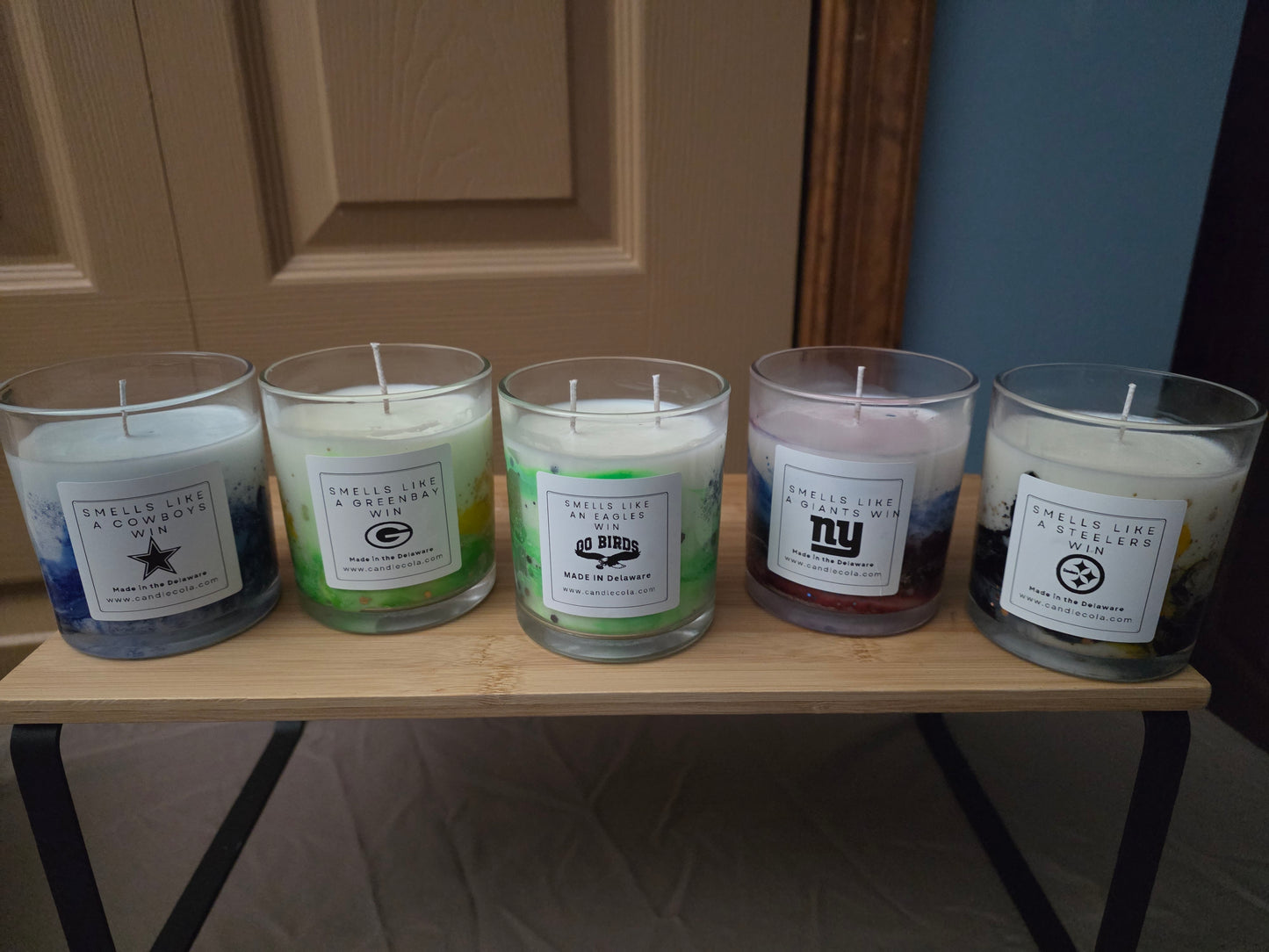Smells Like A Football Win Custom Candle