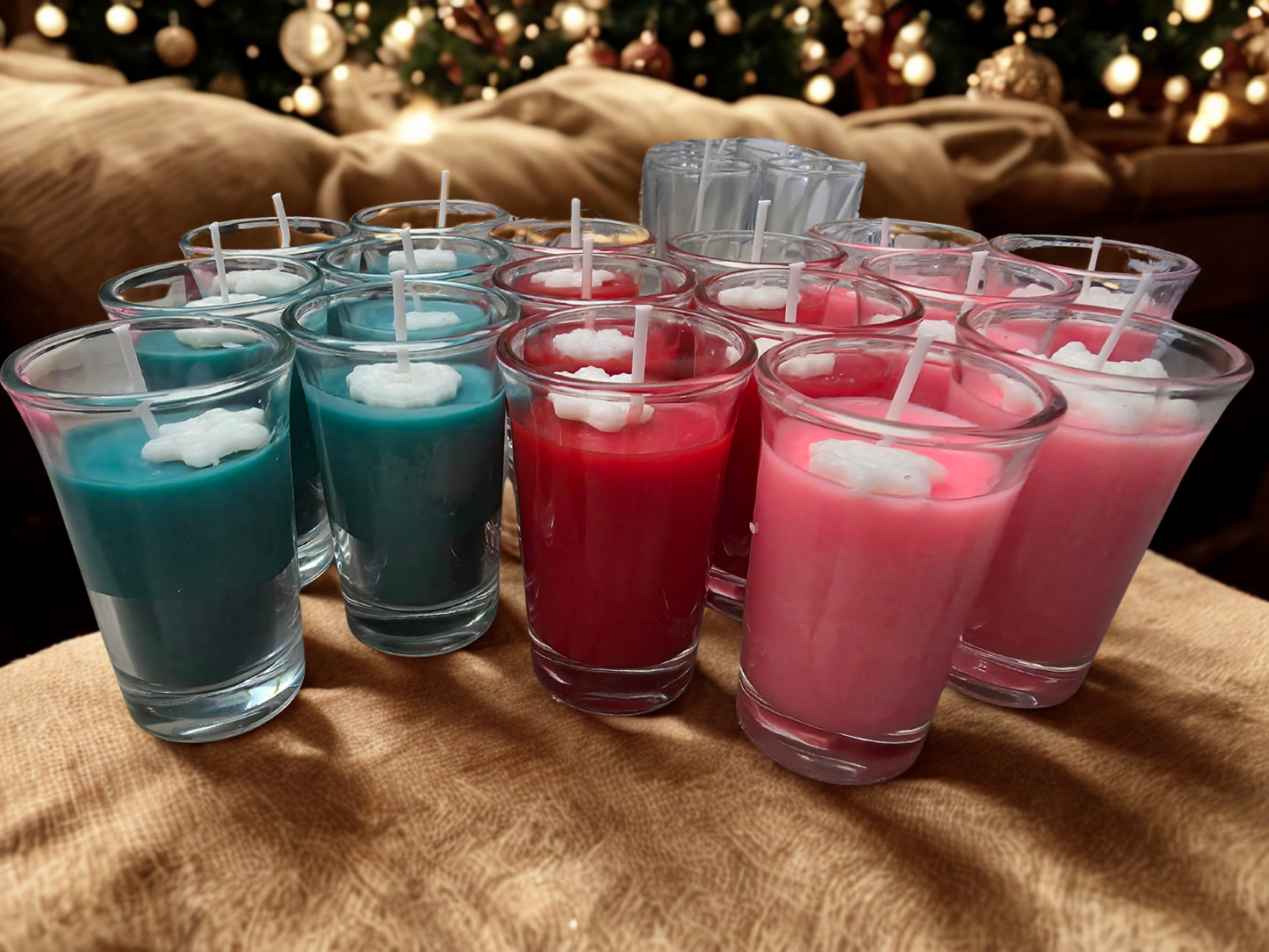 Tiny Toasts Holiday Shot Glass Scented Candles