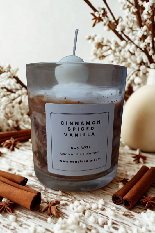 Cinnamon Vanilla Spice Soy Wax Scented Candle