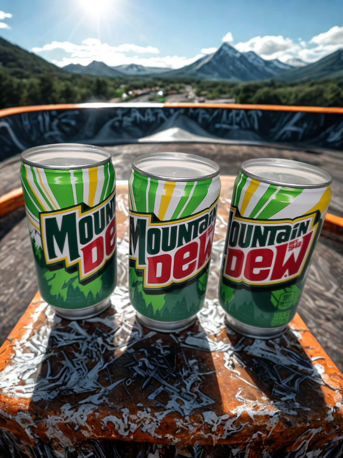 Mini Mountain Dew Can Candle