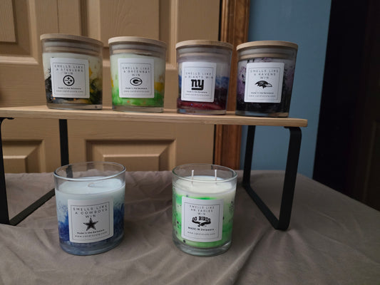 Smells Like A Football Win Custom Candle